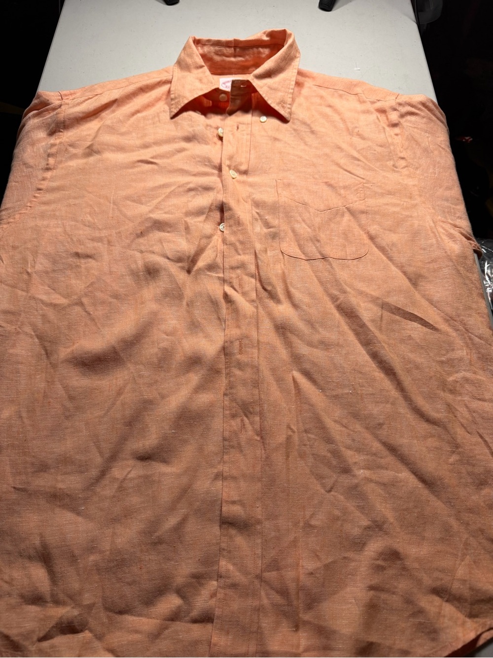 Men's Casual Brooks Brothers Button-Down Shirt in Peach